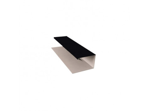 J-Профиль 12мм 0,5 Satin с пленкой RAL 9005 черный