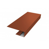 J-Профиль 12мм 0,5 Satin с пленкой RAL 8004 терракота