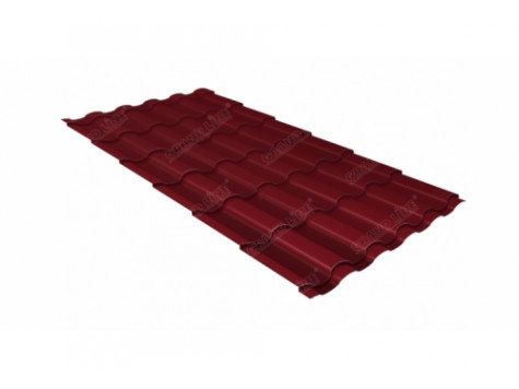 Металлочерепица кредо 0,45 Drap RAL 3005 красное вино