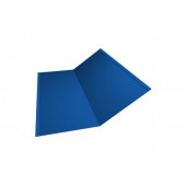 Планка ендовы нижней 300х300 0,5 Satin с пленкой RAL 5005 сигнальный синий