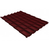 Металлочерепица модерн 0,45 Drap ST RAL 3005 красное вино